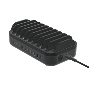 Deltaco 10 Ports Usb Ladestation - 2.4a - 230v - Sort