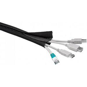 Kabelsokker Med Velcro - 1.8 Meter - Sort