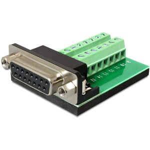 DeLOCK Terminal Block Adapter - Seriel 15 Pin Hun Til Terminal Block