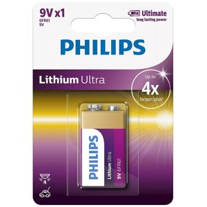 Philips 6fr61lb1a/10 Ultra Lithium - 9v Batteri - 1 Stk