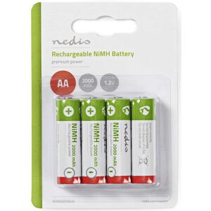 Nedis Genopladeligt Ni-Mh-Batteri Aa - 2000 Mah - 4 Stk.