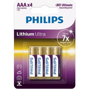 Philips Fr03lb4a/10 Ultra Lithium - Aaa Batteri - 4 Stk