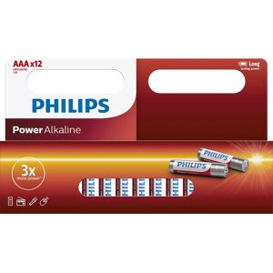 Philips Lr03p12w/10 Power Alkaline - Aaa Batteri - 12 Stk