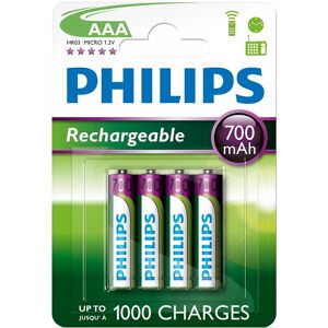 Philips R03b4a70 Genopladeligt Batteri - Aaa - 700 Mah - 4 Stk