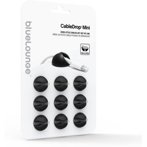 Bluelounge Cabledrop Mini - Sort - 9 Stk.