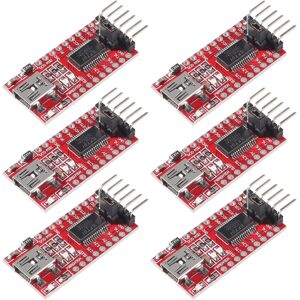 6 stk FT232RL Mini USB til TTL seriel konverter adapter modul 3,3V 5,5V FT232R Port DTR RX TX VCC CTS GND Pin