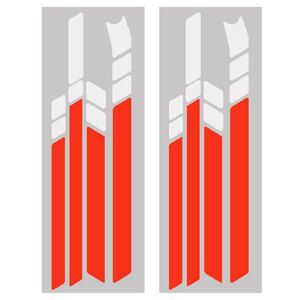 2x vandtætte pvc reflekterende klistermærker til Max G30 Kickscooter foldbare klistermærker (hvid hvid rød)