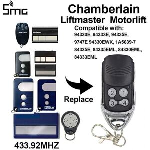 Chamberlain Liftmaster Garagedørs fjernbetjening Motorlift 1a5639-7 D-66793 94335e 4335e 4330e 4333e 4332e Udskiftning 433 Mhz(94335e osv.)