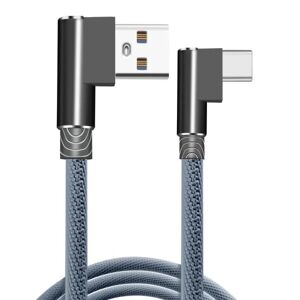 Global 2.4A Flettet kabel - 3 meter Grey one size