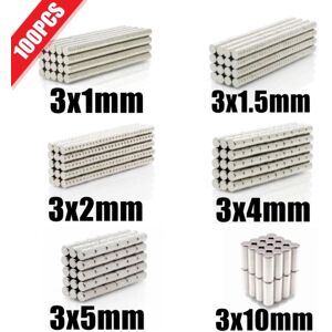 LEIGELE 100 stk Mini Lille N35 Rund Magnet 3x1 3x1,5 3x2 3x4 3x5 3x10 Mm Neodym Magnet Permanent Ndfeb Super Stærke Kraftige Magneter[GL] 3x4(100pcs)