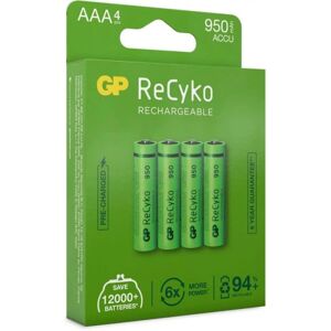 GP ReCyko AAA-batteri, 950 mAh, 4-pack