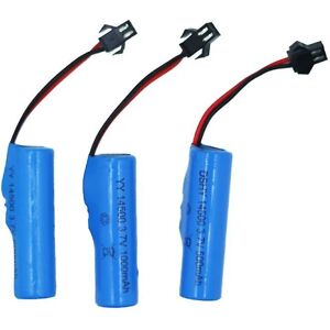 3 stk 3,7v 14500 lithium batteripakke med beskyttelsesplade Sm stik legetøjsstunt bilbatteri 500mah