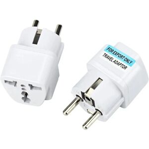 AVANA 2x Universal netadapter USA/UK/Kina til Europa (EU) / Frankrig (F