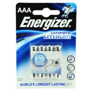 Energizer Ultimate Aaa Lithium Batterier, Pakke Med 4 Stk.