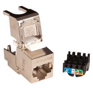 Lan-com 150 Stk Konnektor Keystone Pro Ftp Kat.6a Rj45 Flip Jack, Bulk (150)