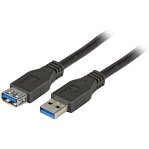 EFB Kabel Usb3.0 Usb-A/usb-A Han/hun 1,0m Sort