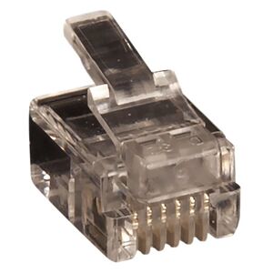 Lan-Com Modular Plug, Rj11 6/6, Fladt Kabel