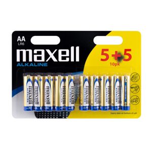 Maxell Aa Alkaline Batterier, Pakke Med 10 Stk.