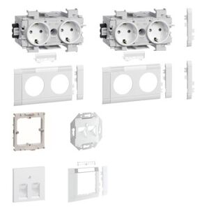 Wexøe Br65 Arbejdsstation Ecoline 4 X Schuko + 2 X Dataudtag, Hvid (9016)