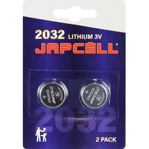 Japcell Lithium Cr2032 Batteri, 2 Stk.