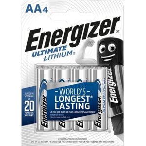 Energizer Ultimate Aa Lithium Batterier, Pakke Med 4 Stk.