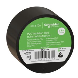 Schneider Electric Schneider Pvc Isoleringstape 50 Mm X 33 M I Sort