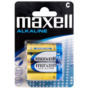 Maxell Long Life Alkaline C / Lr14 Batterier, 2 Stk.