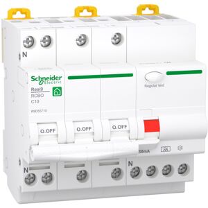 Schneider Electric Resi9 Kombiafbryder Xp Rcbo 3p+n C 10a 6ka, 30ma, Kl.A, R9d55710