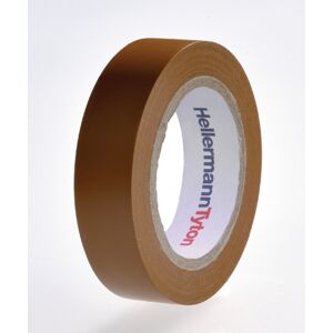 HellermannTyton 10 Stk Hela Vinyltape, Pvc Isolerbånd 15 Mm X 10 M, Brun