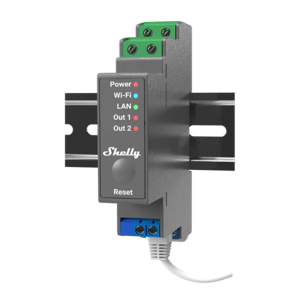 Shelly Pro 2 Wifi Relæ 2 Kanaler Potentialfrit Kontaktsæt 230v