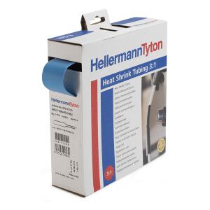 HellermannTyton Krympeflex Box 3:1, Ø3,2/1,0 Mm, Blå, 10m, Uden Lim