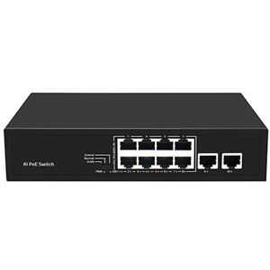 Lan-com Desktop Poe Switch 8x10/100 Poe 1-8