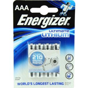 Energizer Ultimate Aaa Lithium Batterier, Pakke Med 4 Stk.