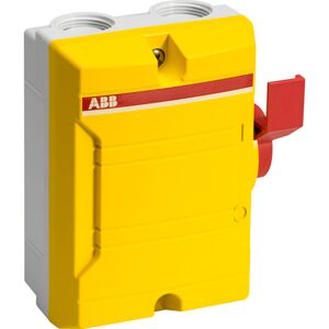 Abb Sikkerhedsafbryder M/hjælpekasse Bws 3p+hj I Rød/gul