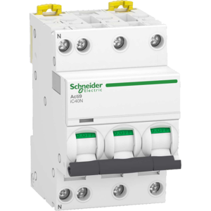 Schneider Electric Schneider 10a Automatsikring C 3p+n I Hvid