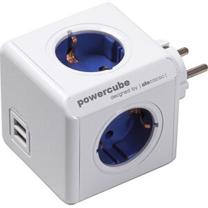 Powercube Stikdåse, Schuko, 4 Udtag, Usb-A