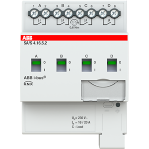 ABB Knx Sa/s4.16.5.2 Kontaktaktuator, Man. Betjening, Ac1 20a, Ac3 16a