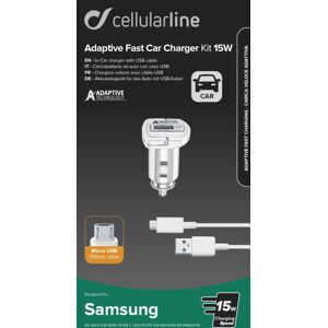 Andet Cellularline 12/24v Adaptive Fast Lader Til Samsung Micro Usb