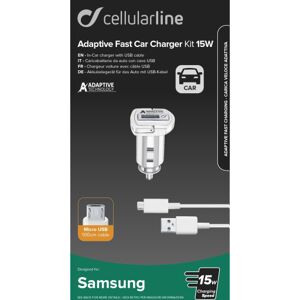 Andet Cellularline 12/24v Adaptive Fast Lader Til Samsung Micro Usb