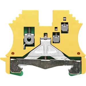 100 Stk Weidmüller Wpe Jordklemme Zr, Gul/grøn, 2,5/1,5 Mm²  Gul/Grøn