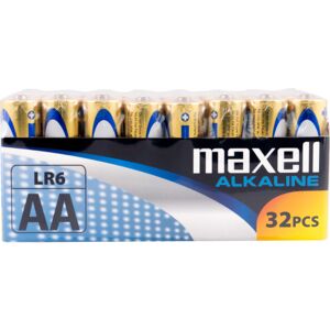 Maxell Long Life Alkaline Aa / Lr06 Shrink Batterier, 32 Stk.