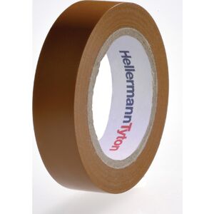 HellermannTyton 10 Stk Hela Vinyltape, Pvc Isolerbånd 15 Mm X 10 M, Brun