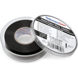 HellermannTyton Helatape Flex 1000+ 19 Mm X 20 M, Elektrisk Vinyltape, Sort