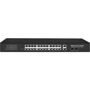 Lan-com 24-Port 10/100 Poe Switch Port 1&2; Support Poe++