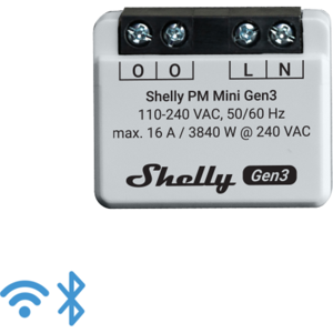 Shelly Pm Mini (Gen 3) Wifi Effektmåler Uden Relæ (230vac)