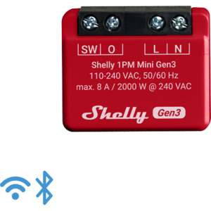 Shelly 1pm Mini (Gen 3) Wifi Relæ Med Effektmåling (230vac)