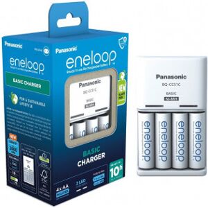 Panasonic Eneloop Bq-Cc51-Oplader + 4 Stk. 2000 Mah Aa-Genopladelige B