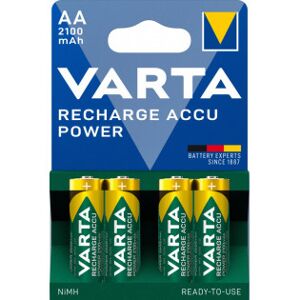 Varta Genopladelige Accu-Batterier, Aa, 2100 Mah, 4 Stk., Nimh