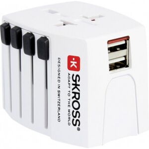 SKROSS Muv Usb 2xa -Rejseadapter Med To Usb-Porte