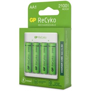 GP ReCyko Charger, incl. 4 AA 2100mAh NiMH-batteries